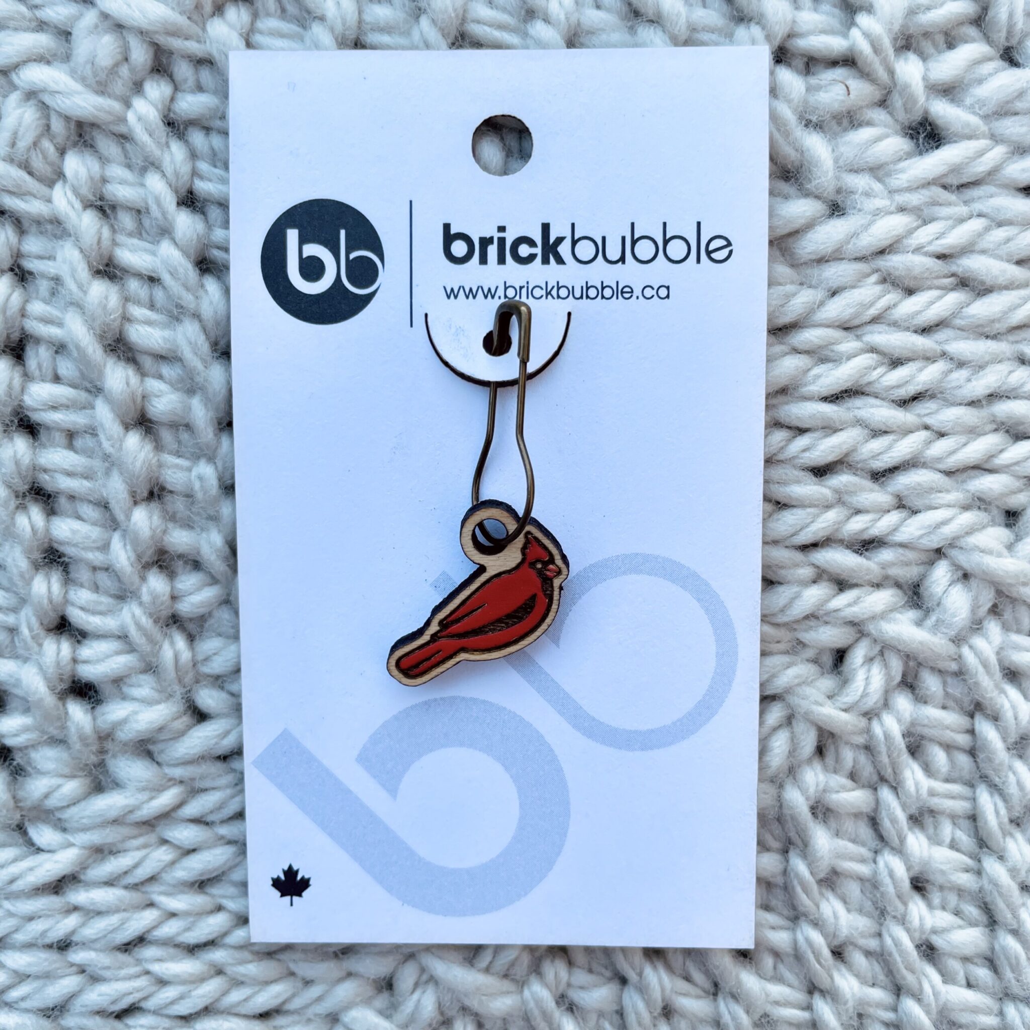 Cardinal Locking Stitch Marker The Thoughtful Artisan