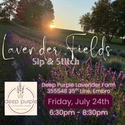 Lavender Fields Sip & Stitch
