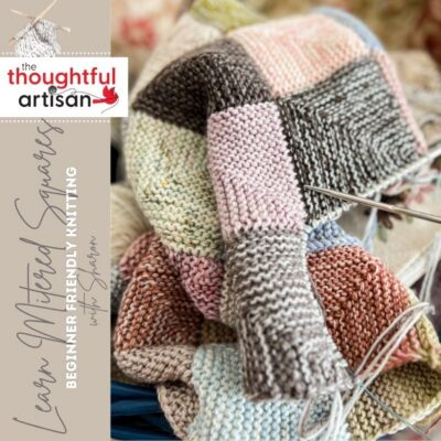 Learn to Knit Mitered Squares