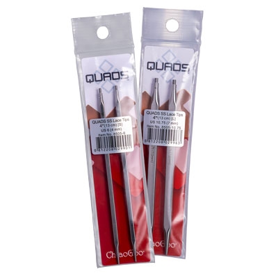 ChiaoGoo QUADS 4" Stainless Square Needle Tips