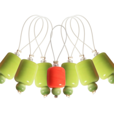 Knit Pro Beaded Stitch Markers (Holly/Orange Lily)
